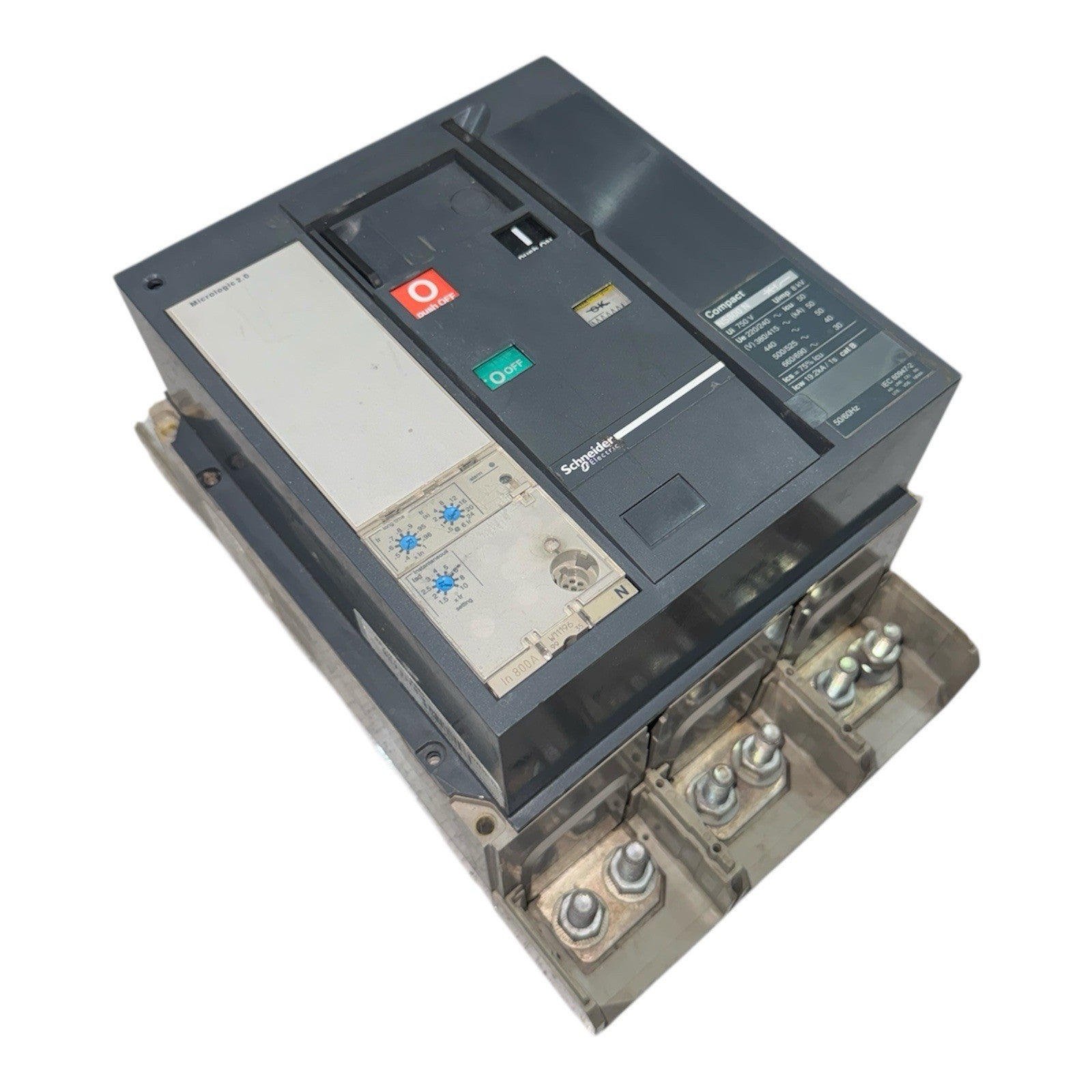 Schneider Electric Compact NS800 N Circuit Breaker - 800A, 750V, Micrologic 2.0