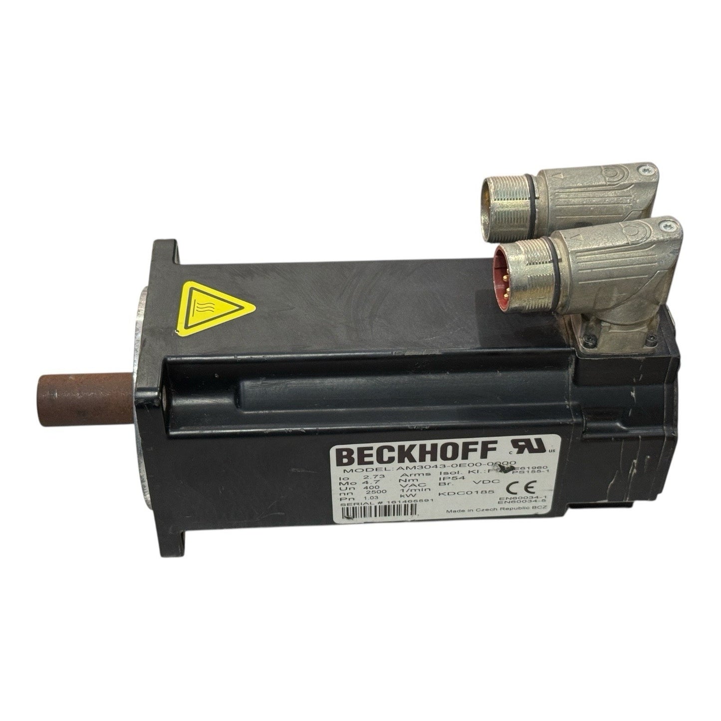 Beckhoff AM3043-0E00-0000 Servo Motor 1.03 kW 400 VAC 2500 RPM IP54 