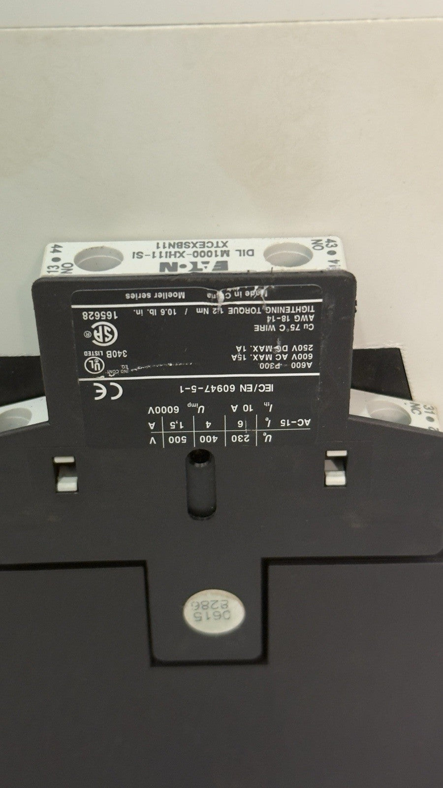 EATON DIL M185A  XTCE185H 180-240V 3POLE 185 A MAGNETIC POWER CONTACTOR