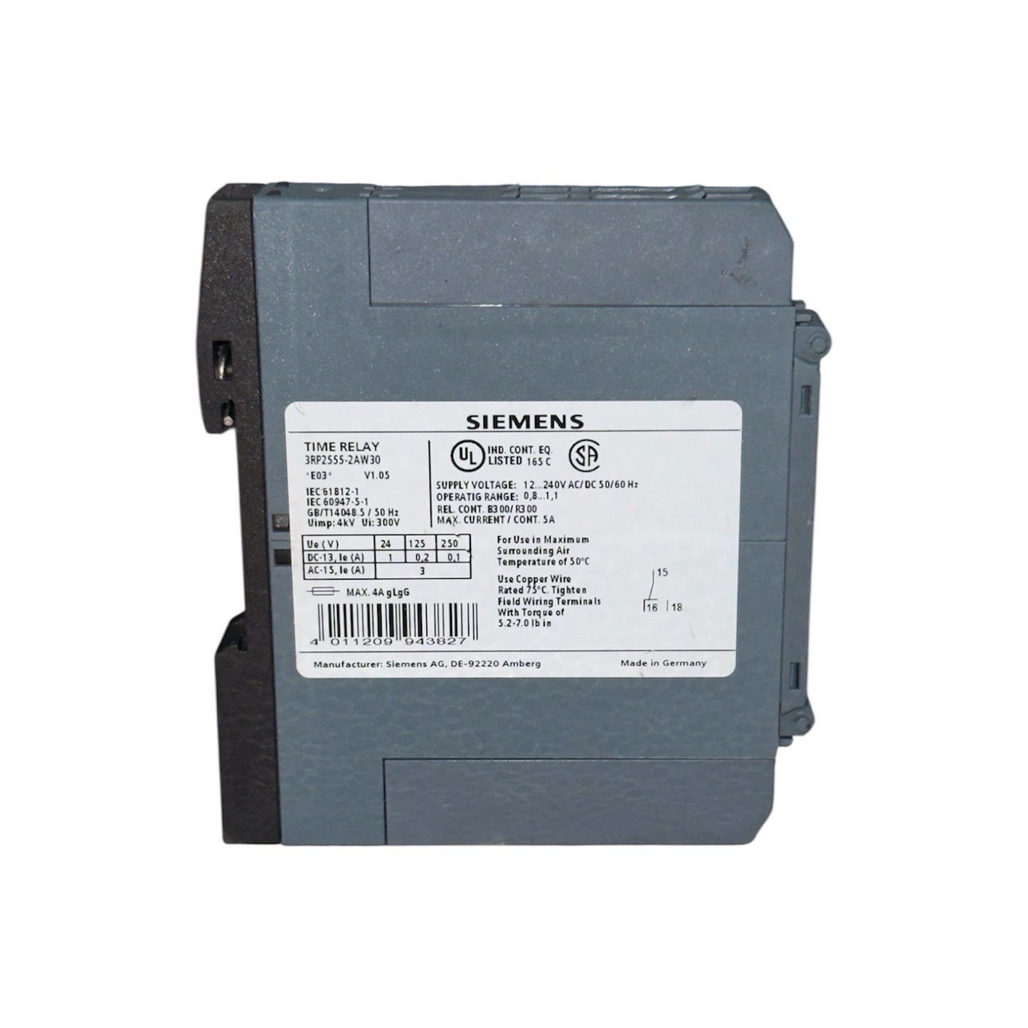 Siemens Time Relay 3RP2555-2AW30