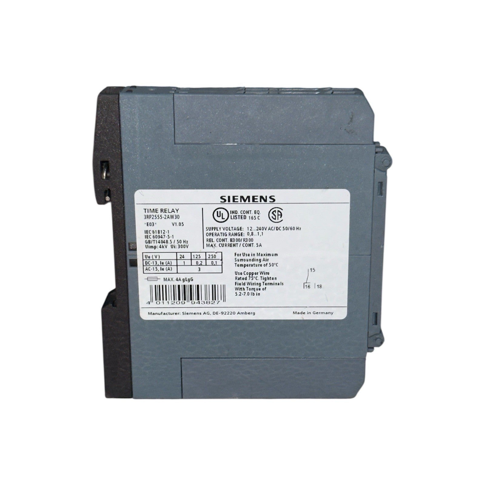 Siemens Time Relay 3RP2555-2AW30