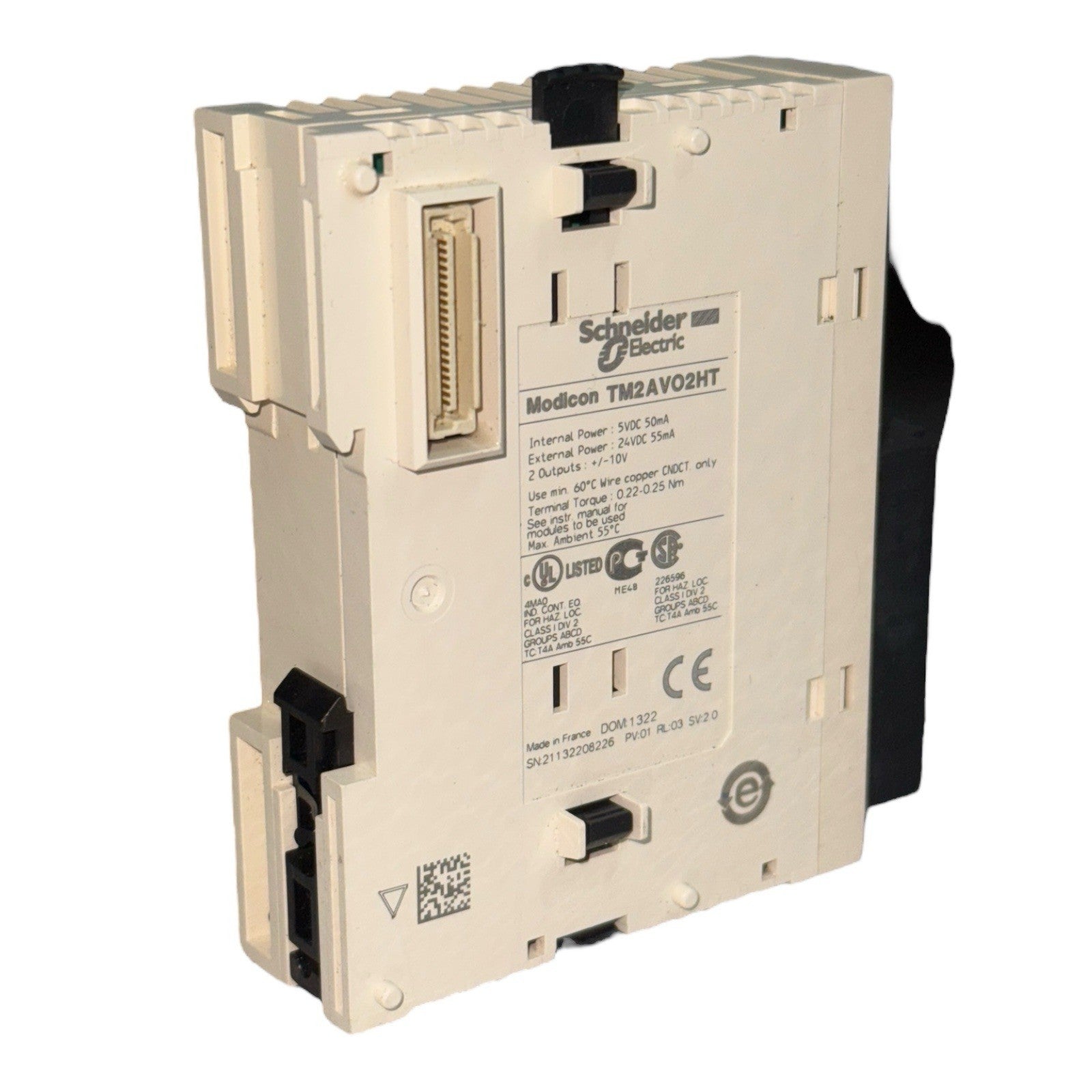 Schneider Electric Modicon TM2AVO2HT Analog Out- New Without Box- Made In France