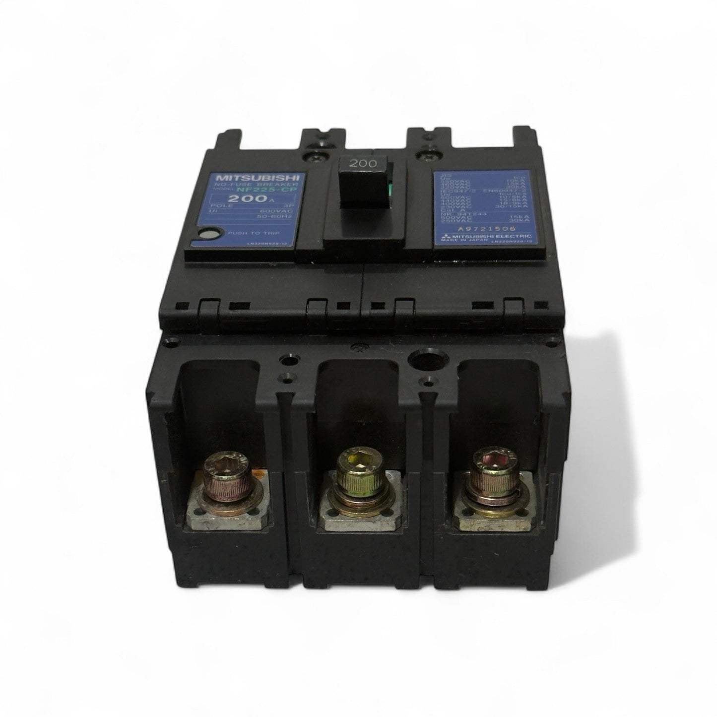 Mitsubishi NF225-CP 200 Amp 3 Pole Circuit Breaker
