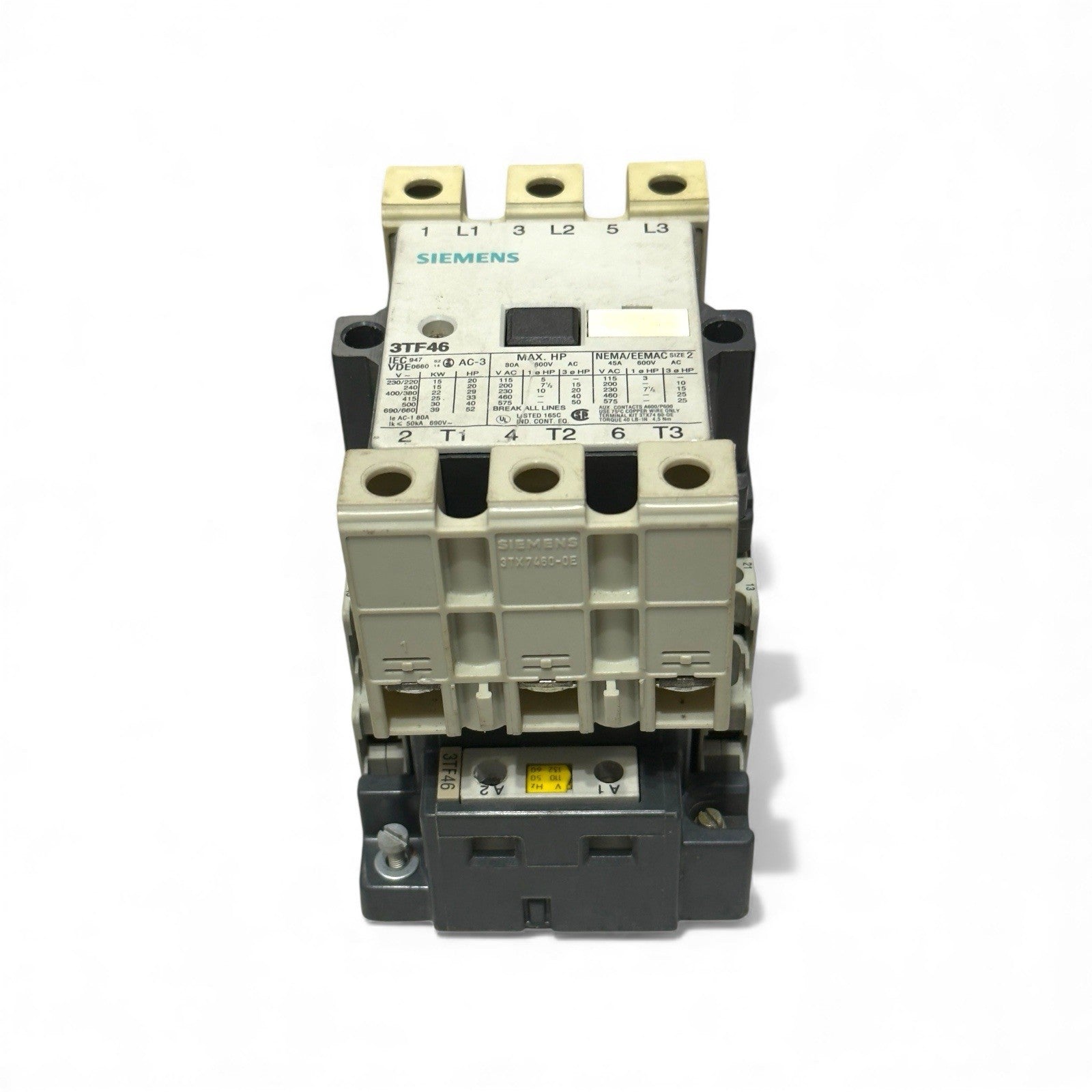 Siemens 3TF46 Contactor