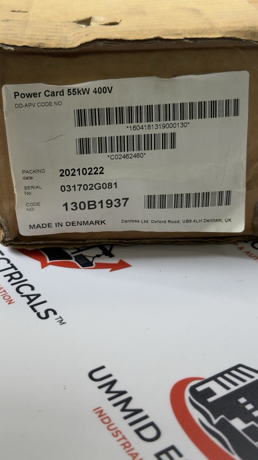 Danfoss 130B1937 Power Card 55kW/400v - Made In Denmark 