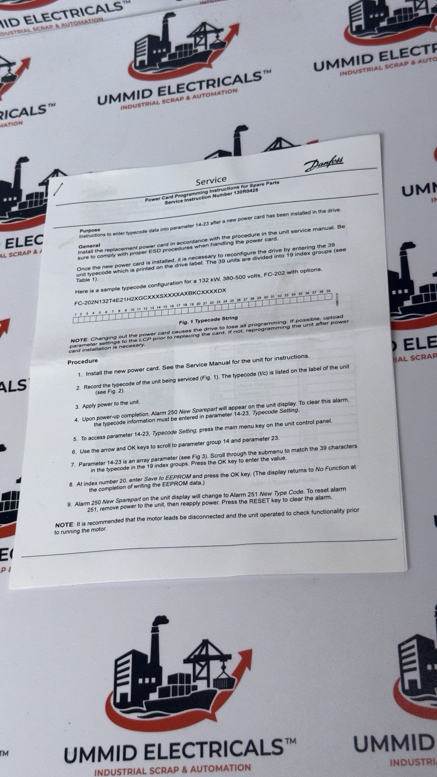 Danfoss 176F3131 Power Card AAF310 T4 Series 6 PROD - Made In Denmark