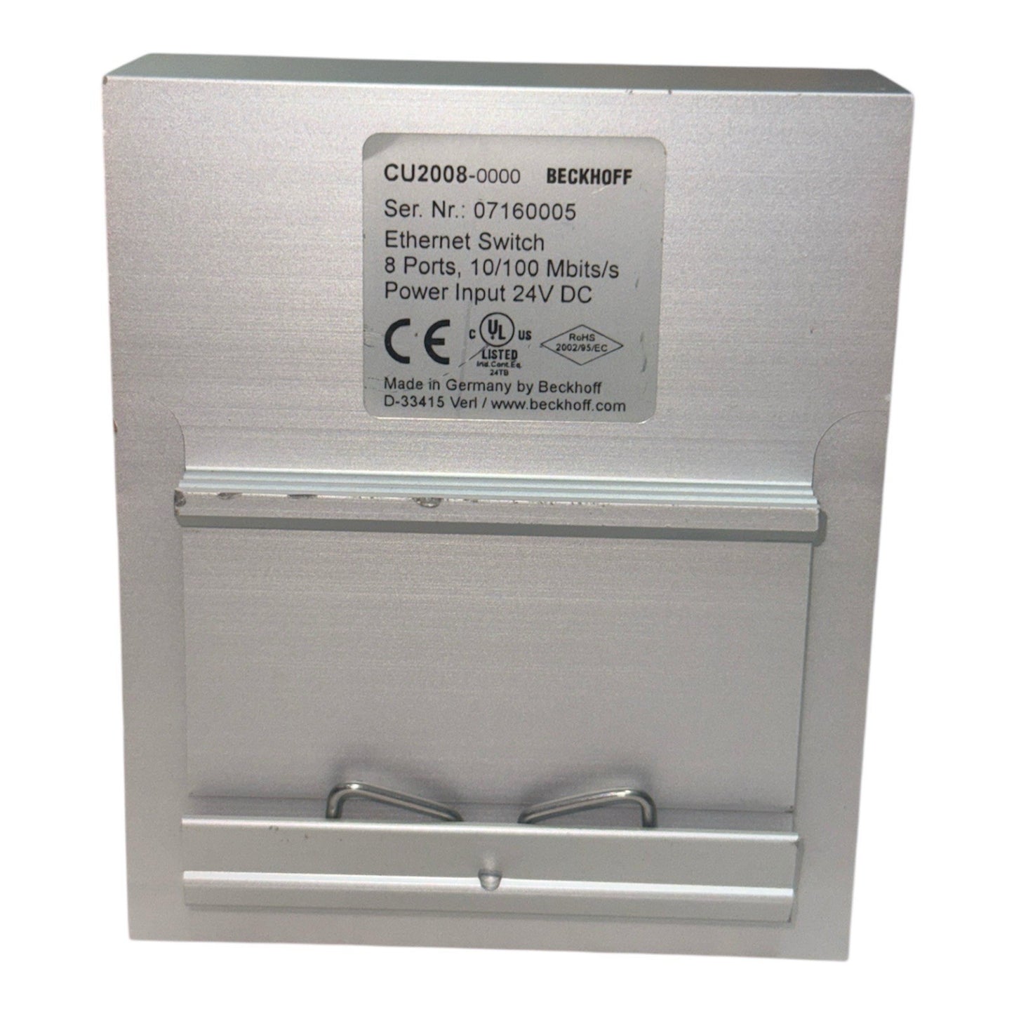 Beckhoff CU2008 8-Port Ethernet Switch, 10/100 MBit/s, 24V DC
