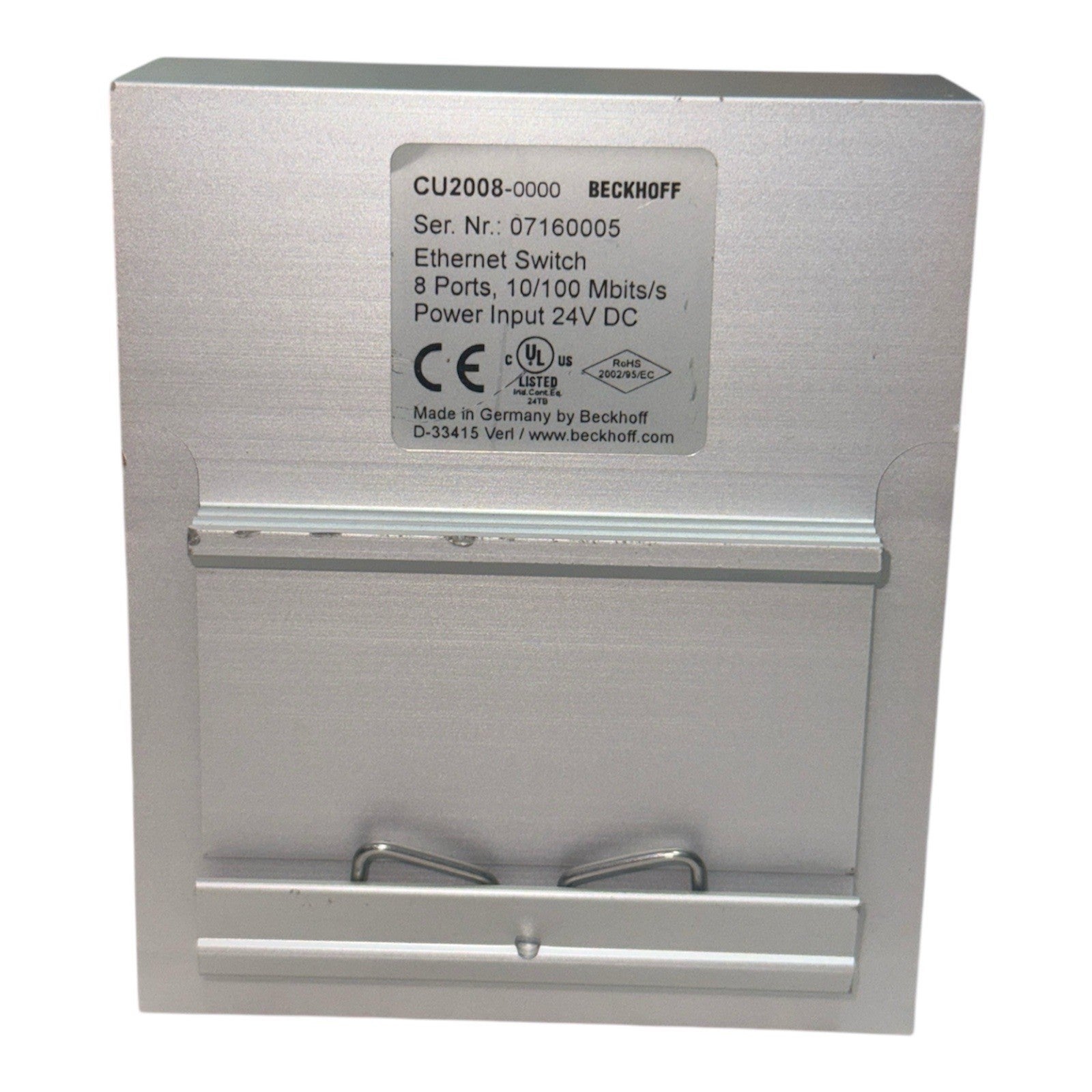 Beckhoff CU2008 8-Port Ethernet Switch, 10/100 MBit/s, 24V DC