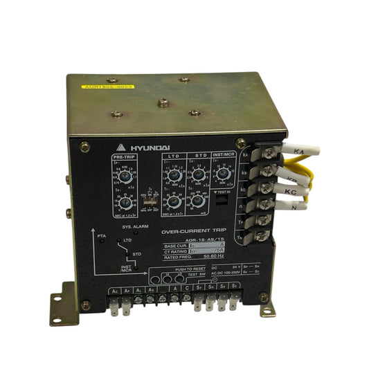 Hyundai ACOR-1S-AS/15 Over-Current Trip Relay - 7.5A, 50/60 Hz, 24-240V AC/DC