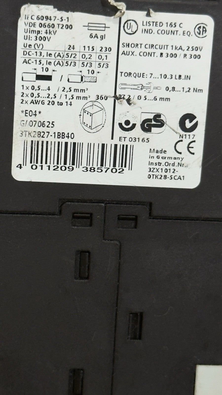 SIEMENS SIRIUS 3TK2827-1BB40 SAFETY RELAY - Made In Germany