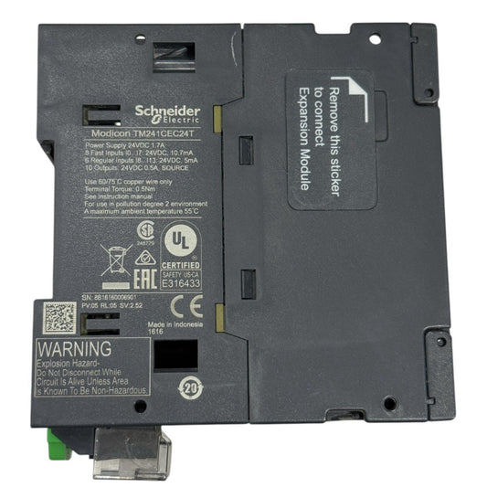 Schneider Electric Modicon TM241CEC24T PLC - 24 I/O, Ethernet, CANopen